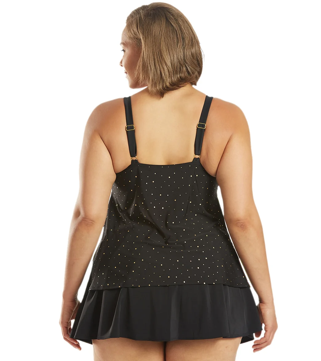 Longitude Plus Size Twinkle Twinkle Ruffle Swim Dress - Image 3
