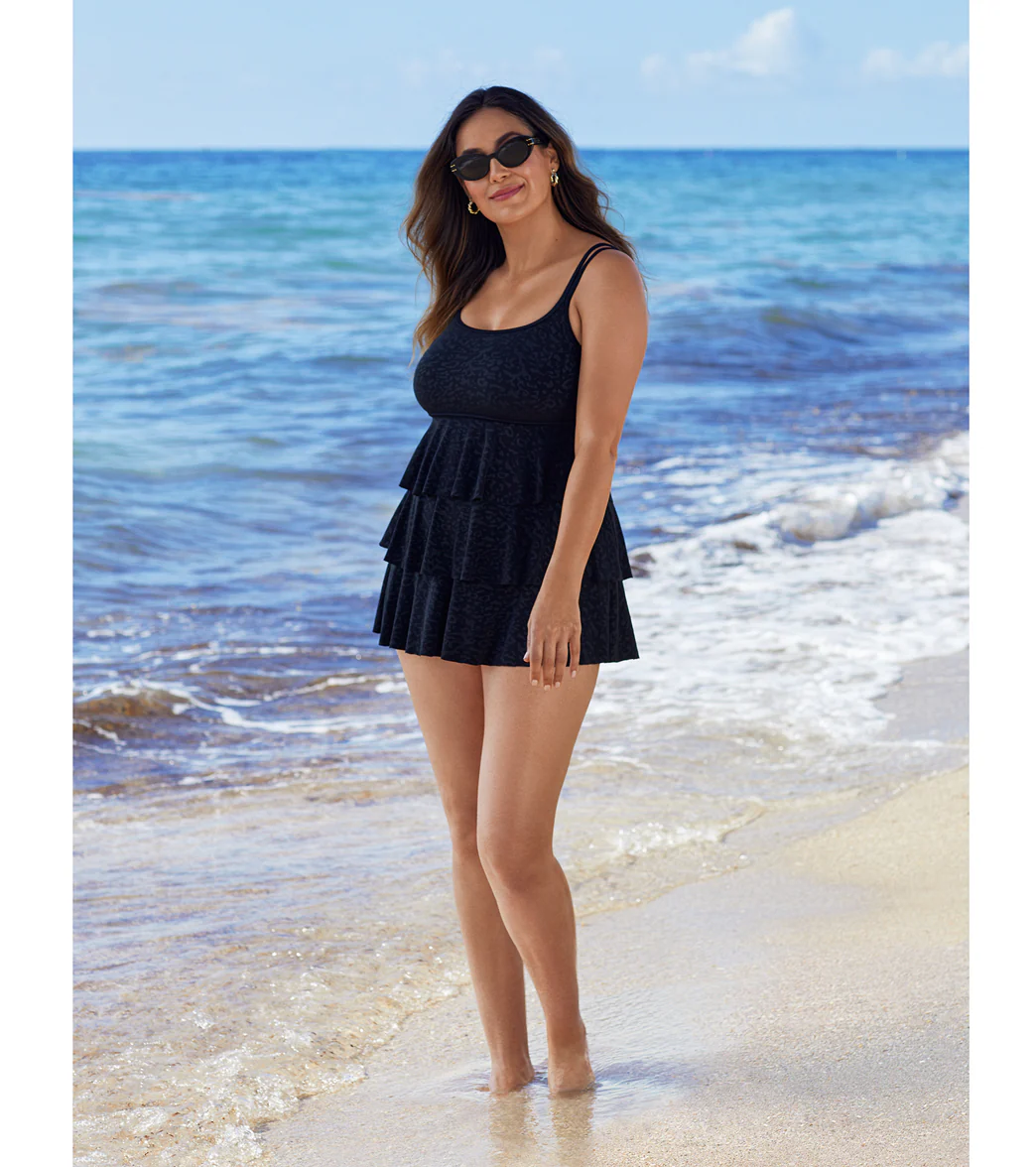 Longitude Women's Boss Lady Triple Tier Swim Dress - Image 4
