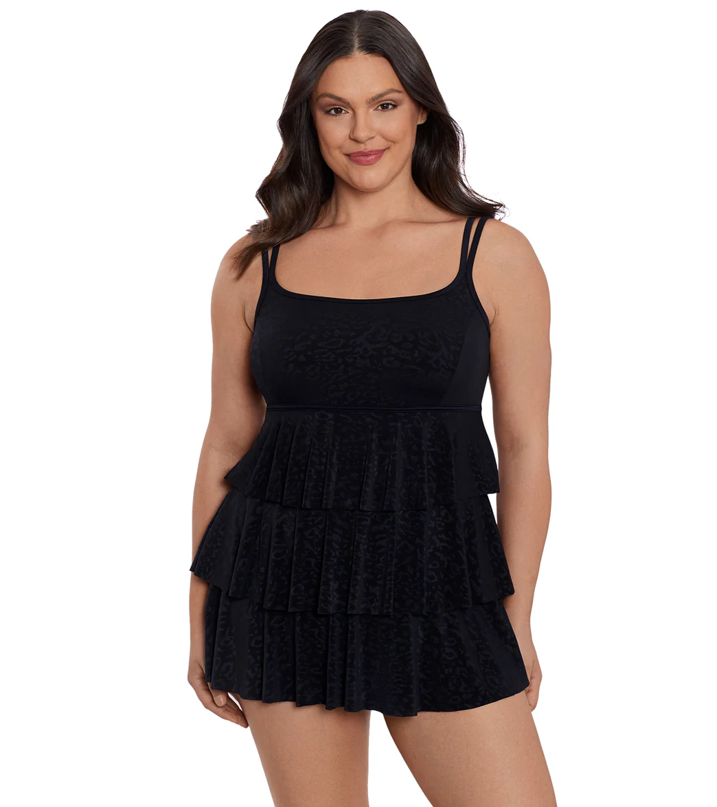 Longitude Women's Boss Lady Triple Tier Swim Dress - Image 7
