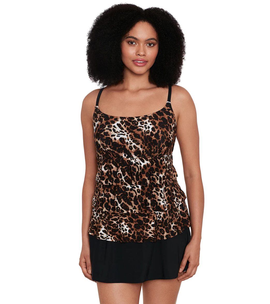 Longitude Women's Catcall Ruffle Faux Skirtini One Piece Swimsuit - Image 5