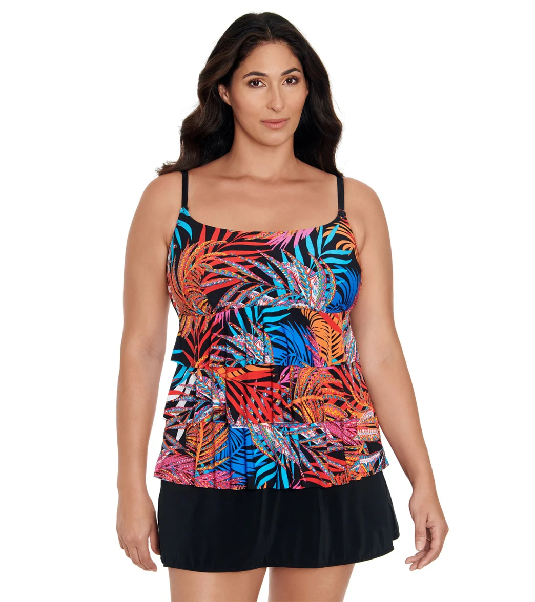 Longitude Women's Jungle Boogie Faux Ruffle Skirtini One Piece Swimsuit - Image 6