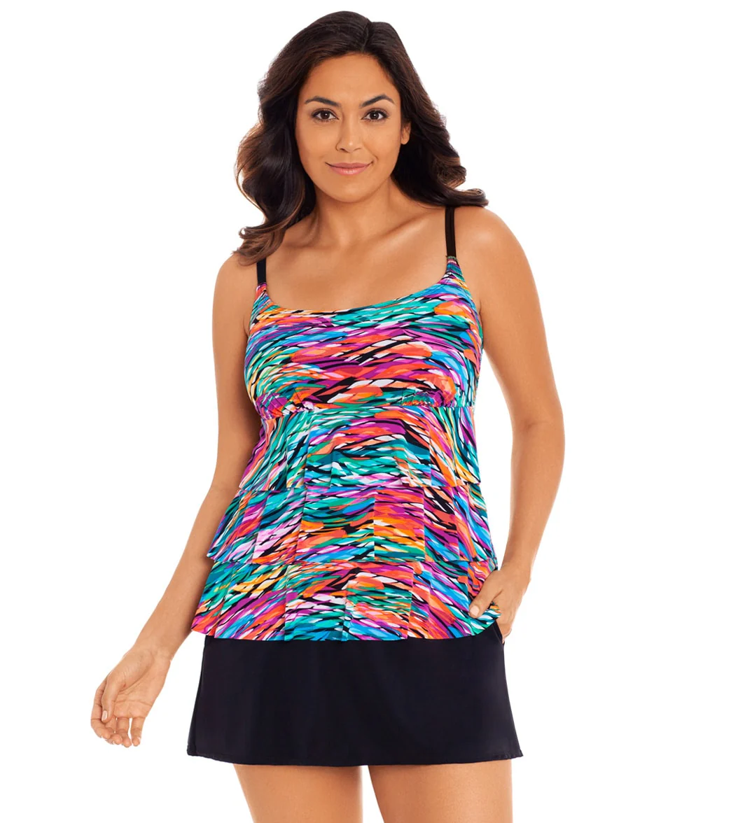Longitude Women's Playing Koi Ruffle Swim Dress - Image 5
