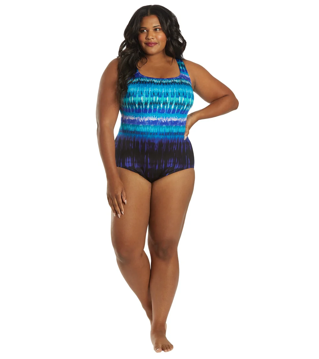 Longitude Women's Plus Size Secret Terrain One Piece Swimsuit - Image 4