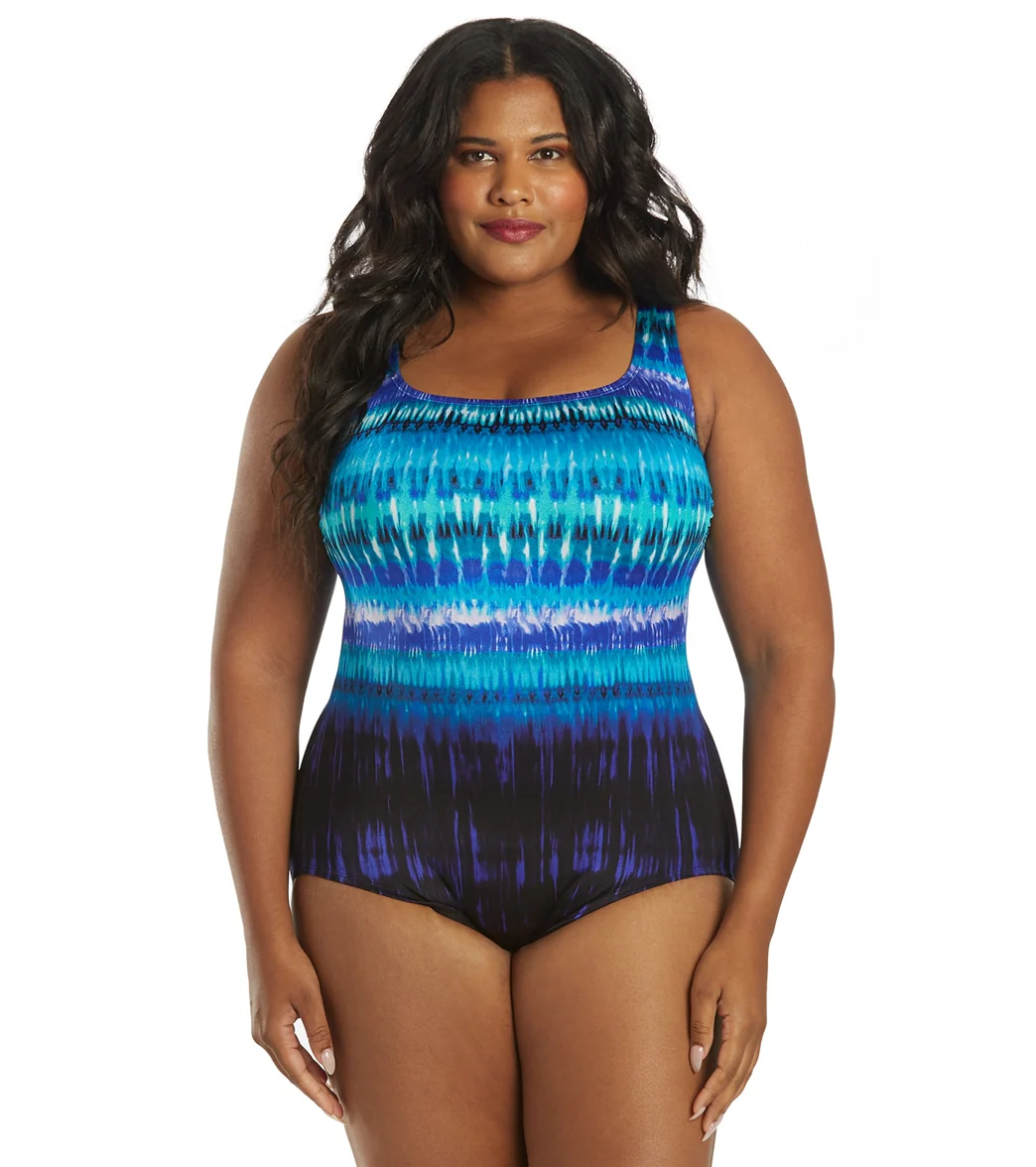Longitude Women's Plus Size Secret Terrain One Piece Swimsuit - Image 8