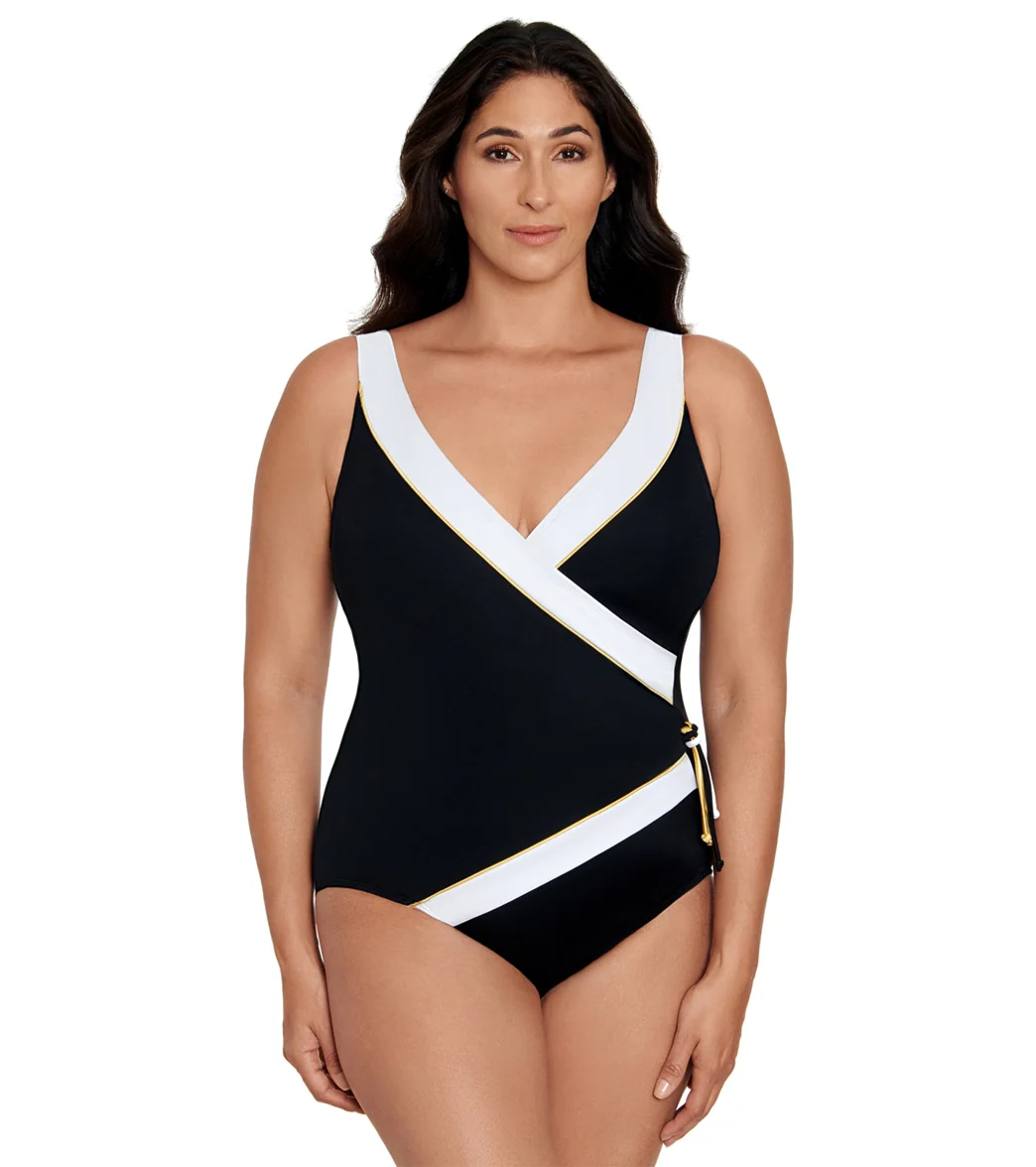 Longitude Women's Private Party Tassel Ring Surplice One Piece Swimsuit - Image 7
