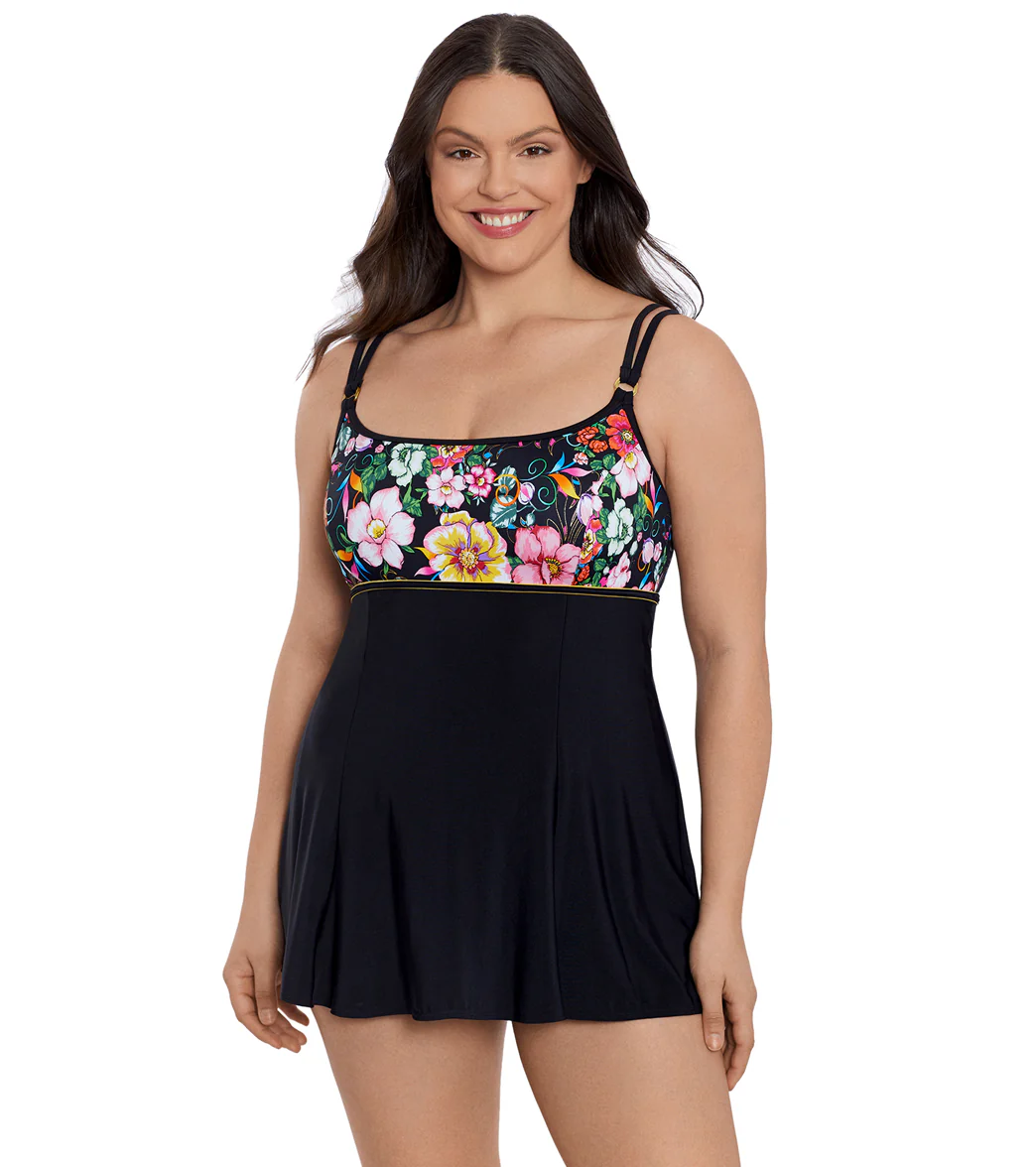 Longitude Women's True Romance Princes Seam Long Torso Swim Dress - Image 9