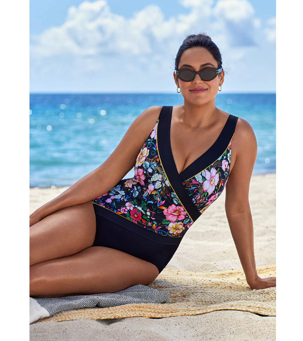 Longitude Women's True Romance Shirred Surplice One Piece Swimsuit - Image 4