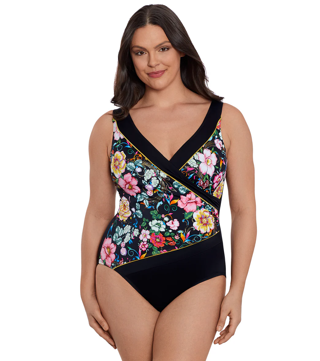 Longitude Women's True Romance Shirred Surplice One Piece Swimsuit - Image 7
