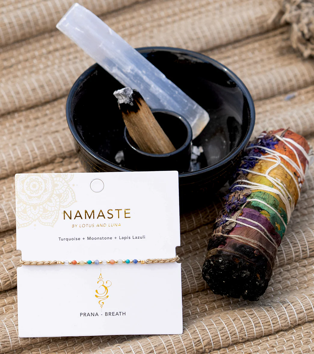 Lotus and Luna Bhakti Life Purpose Namaste Bracelet - Image 6