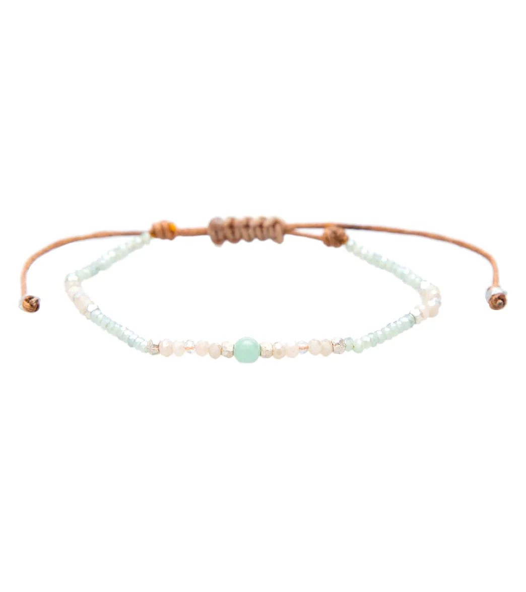Lotus and Luna Inner Peace Amazonite Goddess Bracelet - Image 5
