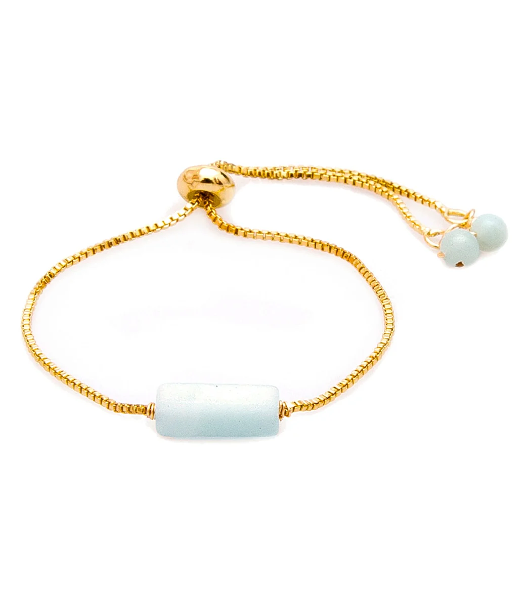 Lotus and Luna Inner Peace Amazonite Stone of the Earth Bracelet - Image 4