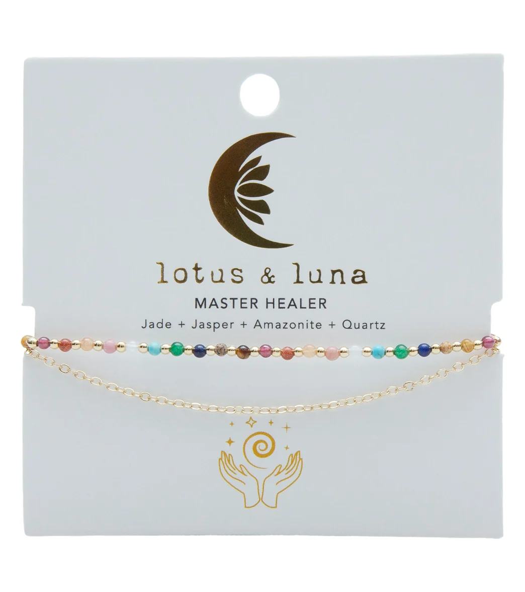 Lotus and Luna Master Healer Gold Healing Layered Bracelet - Image 2
