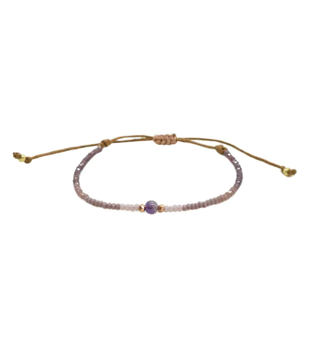 Lotus and Luna Vitality Amethyst Goddess Bracelet - Image 5