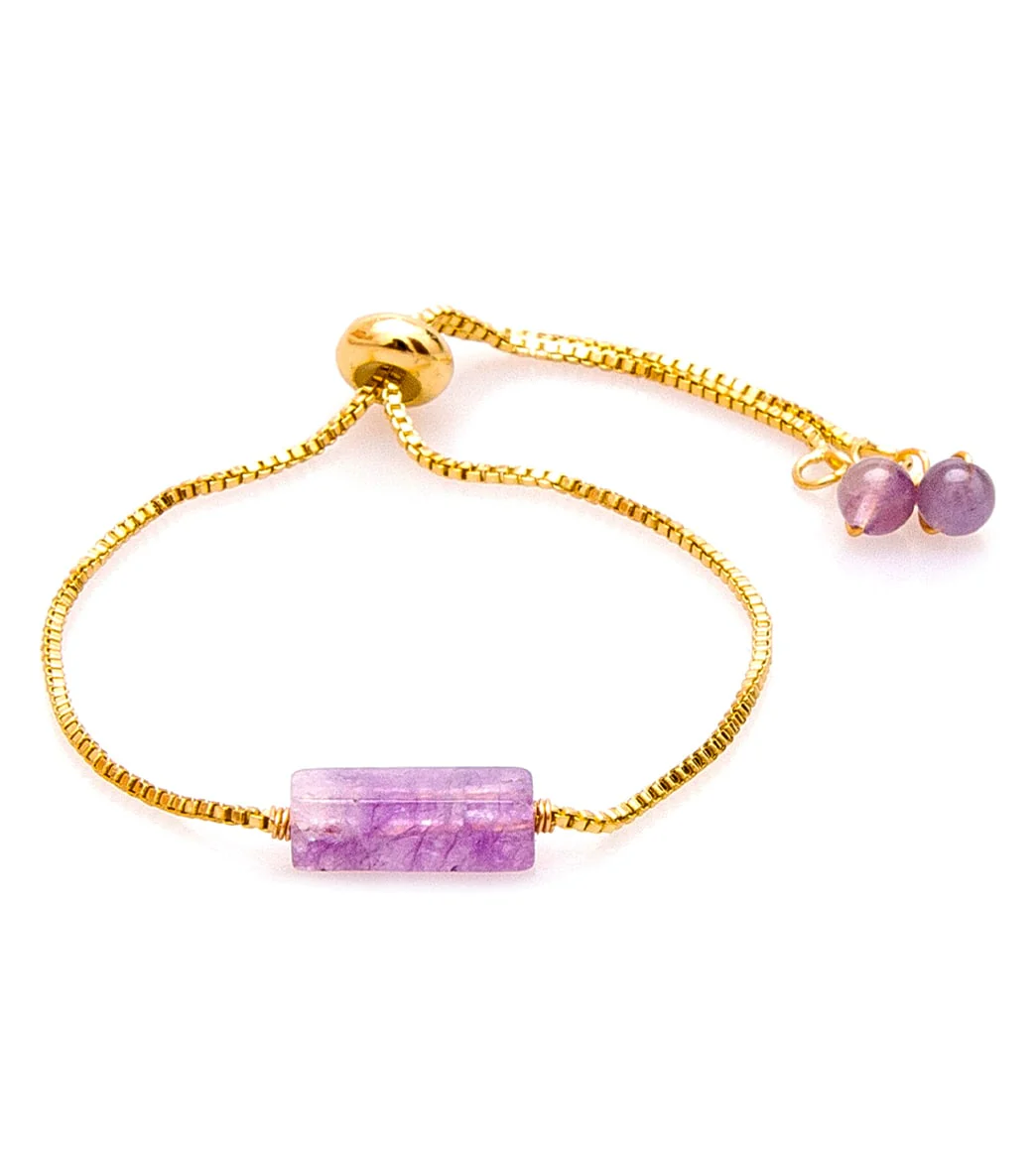 Lotus and Luna Vitality Amethyst Stone of the Earth Bracelet - Image 3