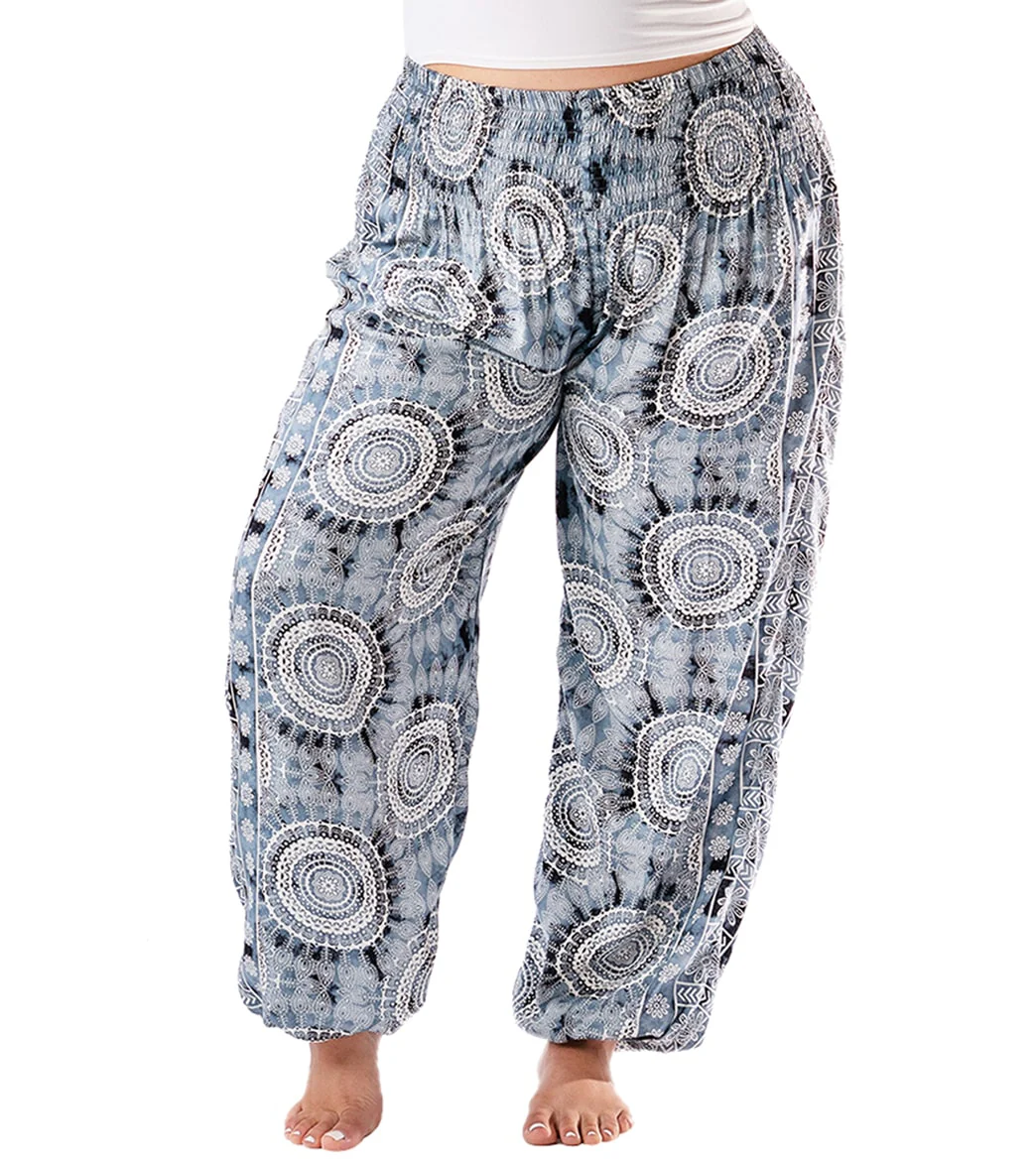 Lotus and Luna Watercolor Mandala Harem Pants - Image 12