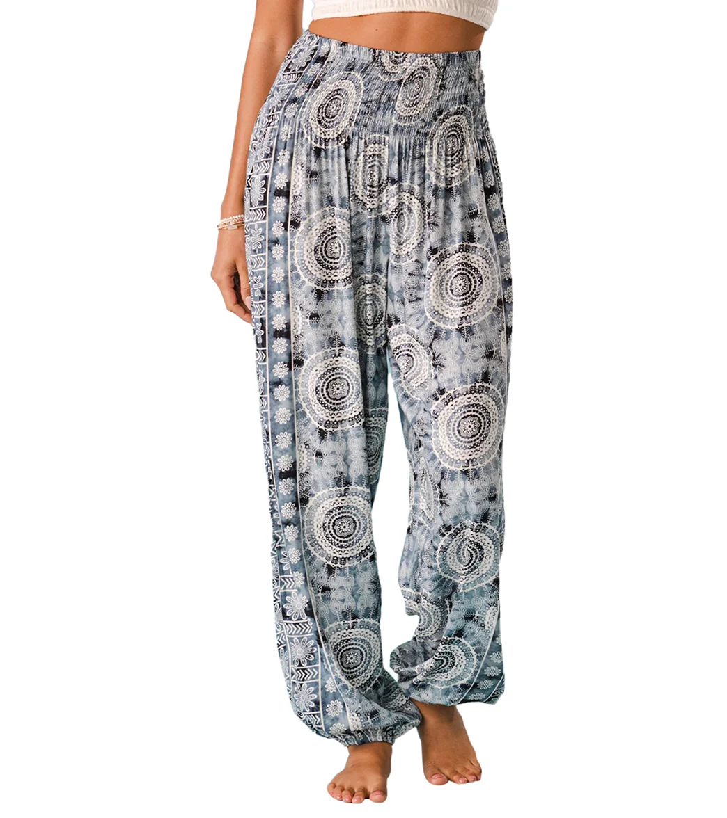 Lotus and Luna Watercolor Mandala Harem Pants - Image 3