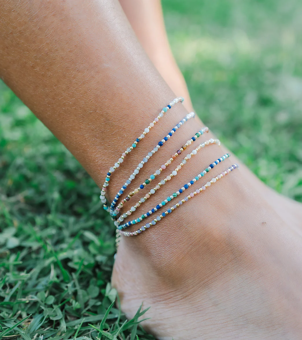 Lotus and Luna Wisdom Healing Anklet - Image 4