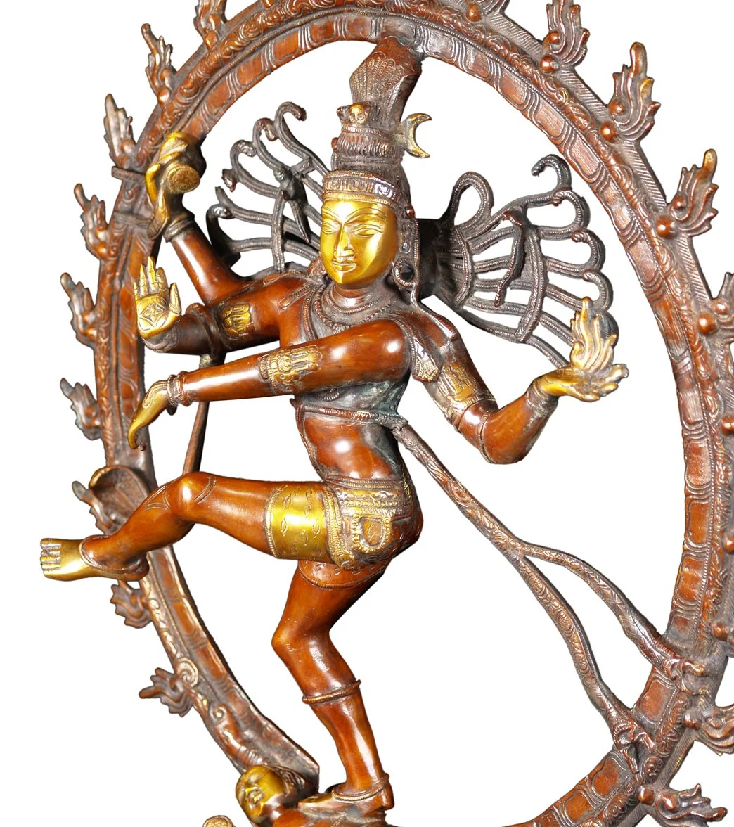 Lotus Sculpture Brass Nataraja Dancing Shiva Sculpture 25.5" - Image 6
