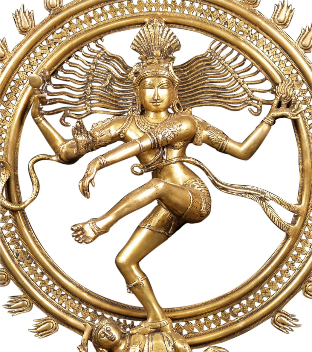 Lotus Sculpture Brass Polished Nataraja Statue 41"- O - Image 5