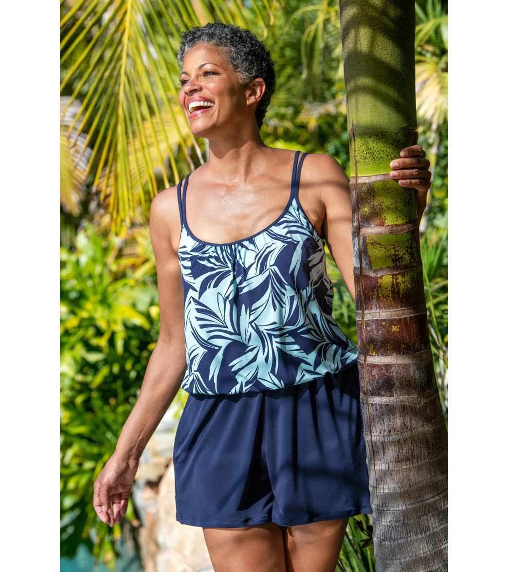 Maxine Women's Coastal Palm Swim Romper - Image 5