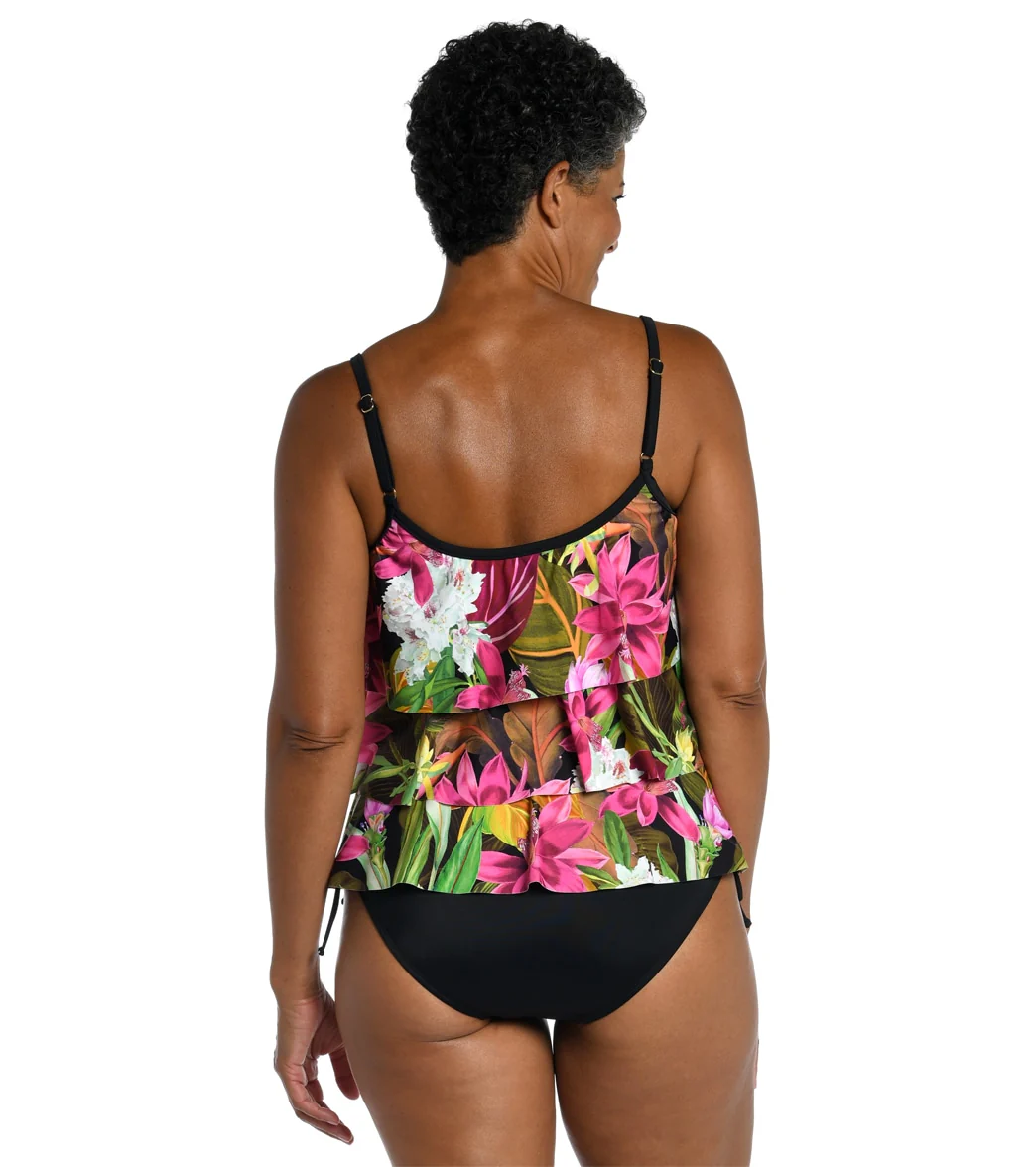 Maxine Women's Exotic Jungle Triple Tiered Tankini Top - Image 2