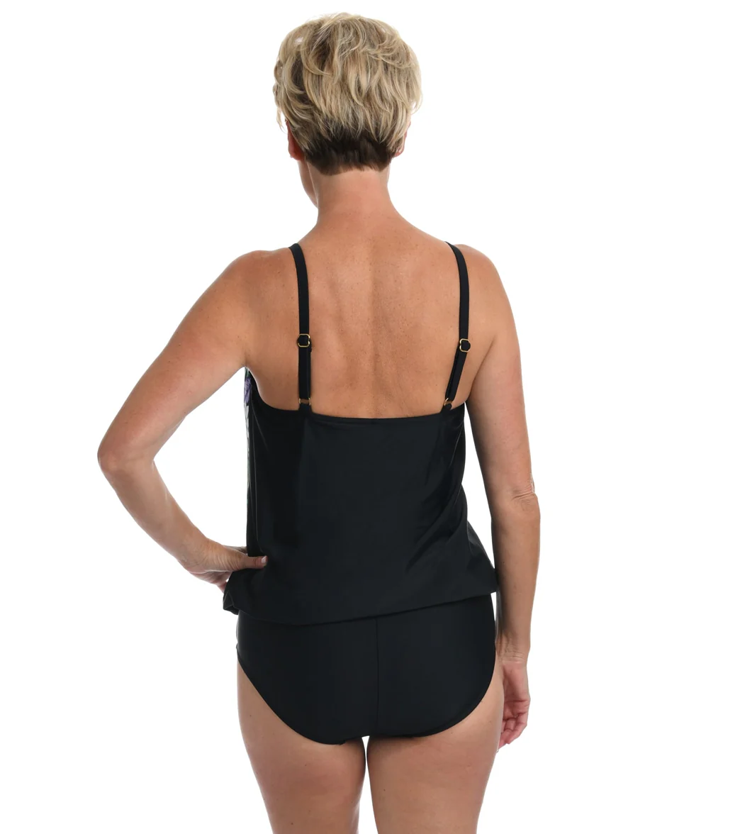 Maxine Women's Fiji Floral High Neck Keyhole Blouson Mio One Piece Swimsuit - Image 2