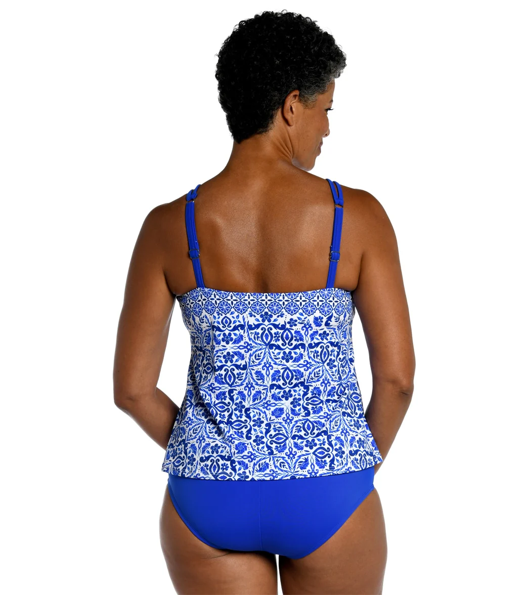 Maxine Women's Grecian Tile High Neck Tankini Top - Image 2