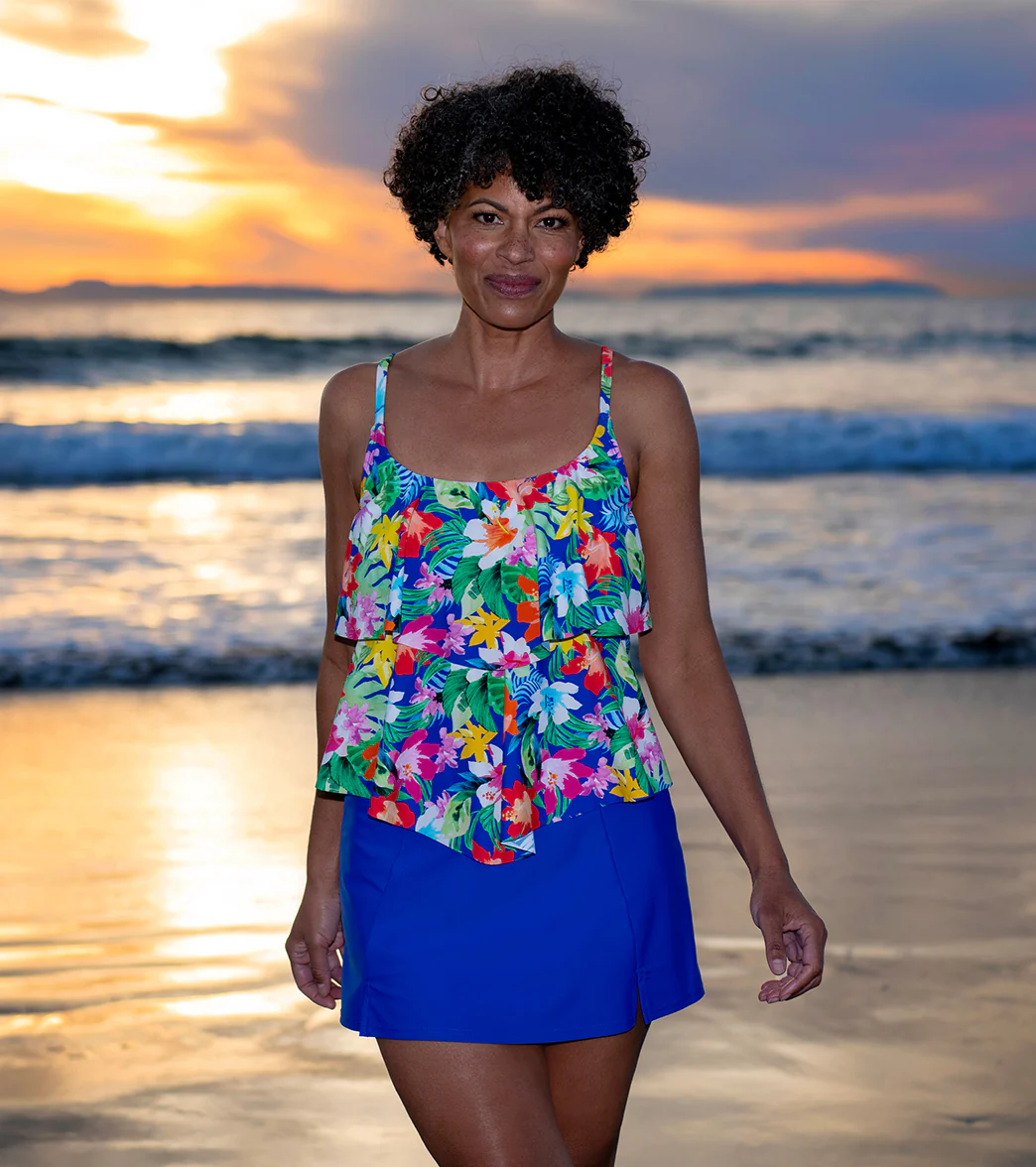Maxine Women's Hula Holiday Double Tiered Tankini Top - Image 3