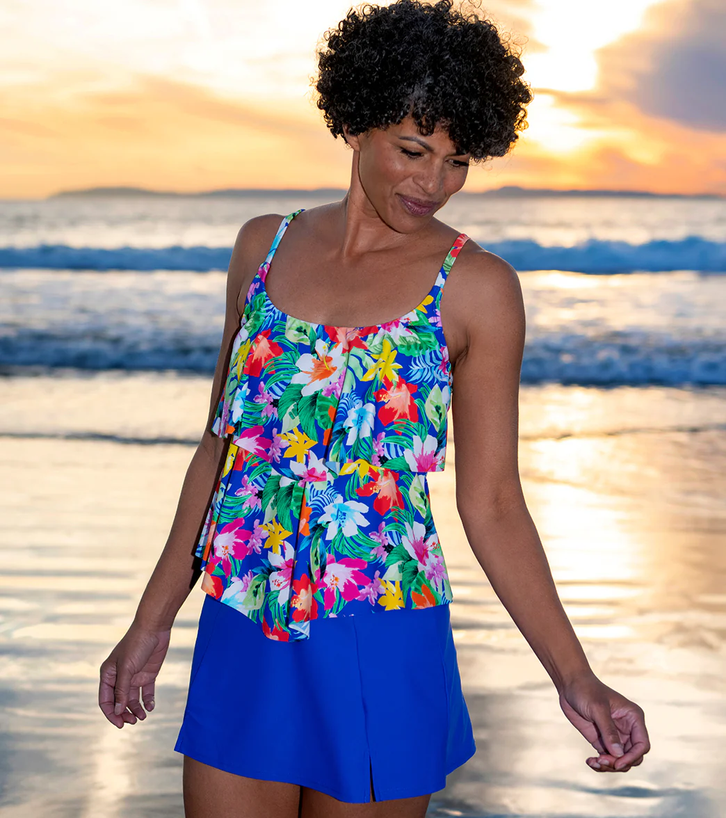 Maxine Women's Hula Holiday Double Tiered Tankini Top - Image 4