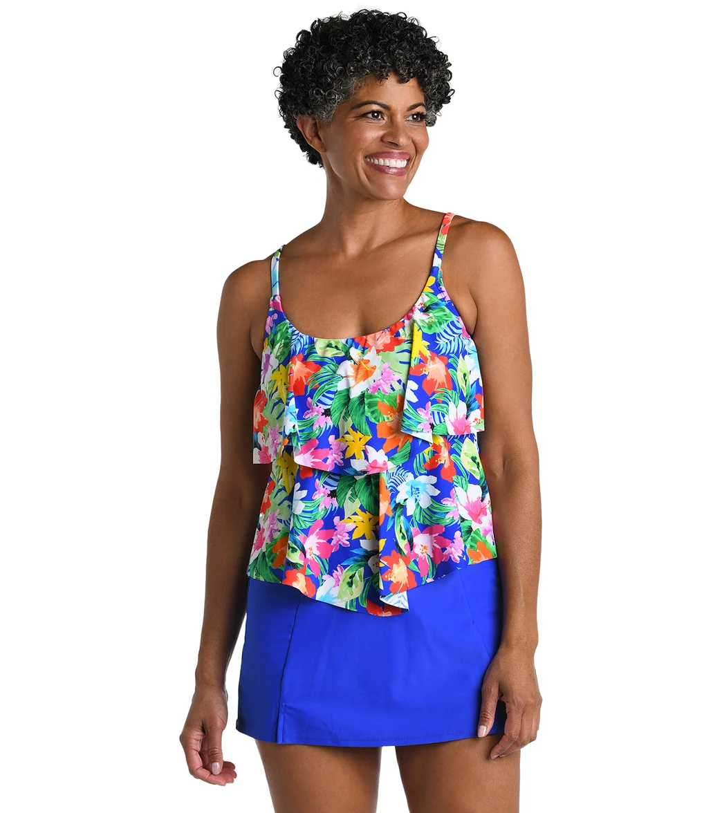 Maxine Women's Hula Holiday Double Tiered Tankini Top - Image 8