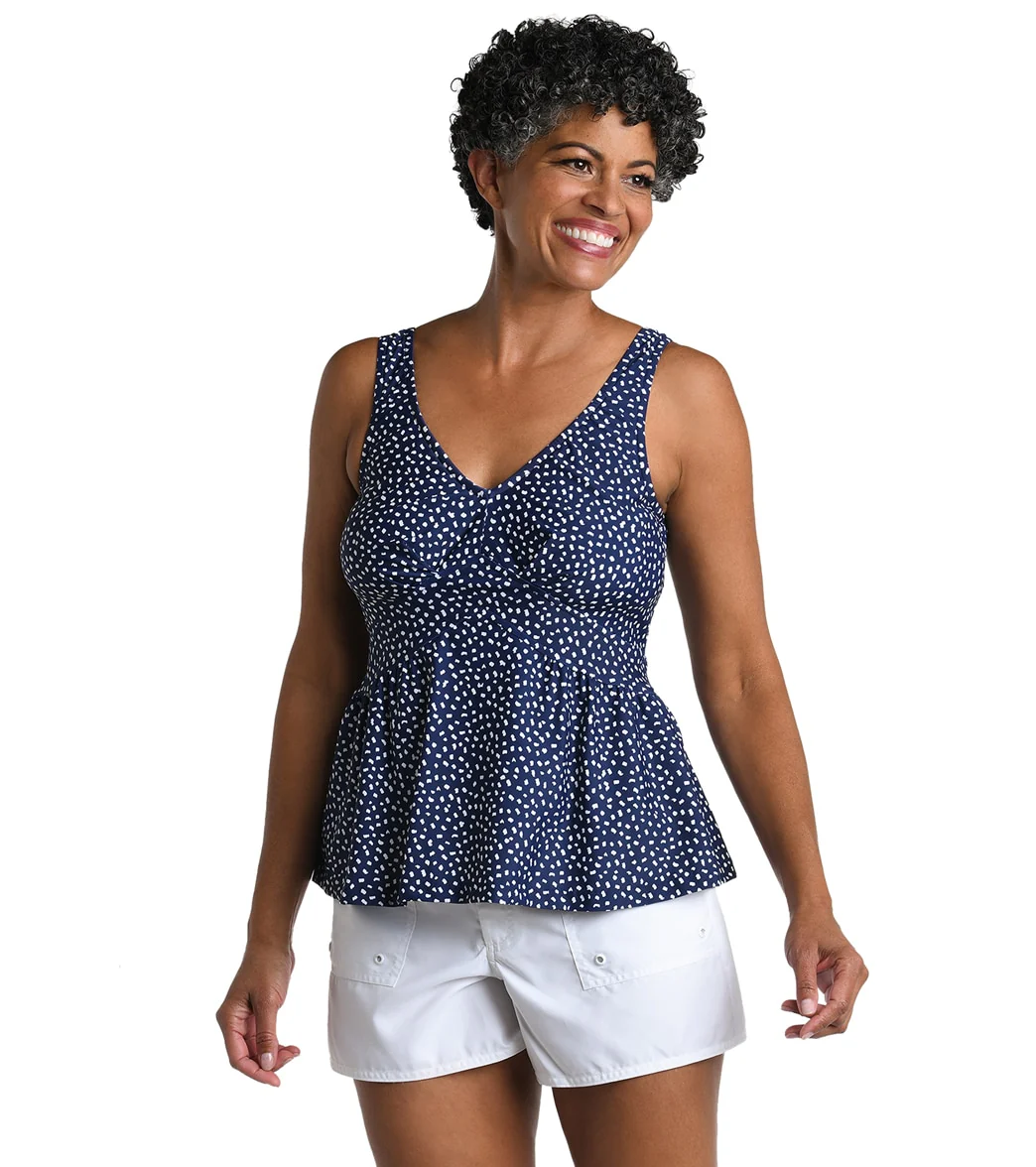 Maxine Women's Seaside Dot Empire Tankini Top - Image 4