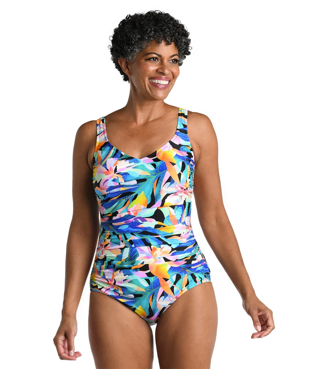 Maxine Women's Sunset Isle Over The Shoulder One Piece Swimsuit - Image 5