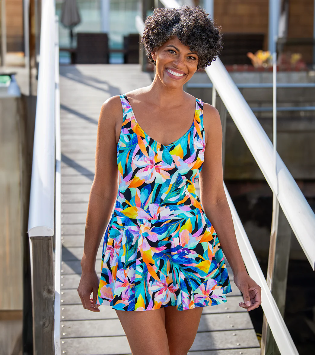 Maxine Women's Sunset Isle Surplice Swim Dress - Image 5