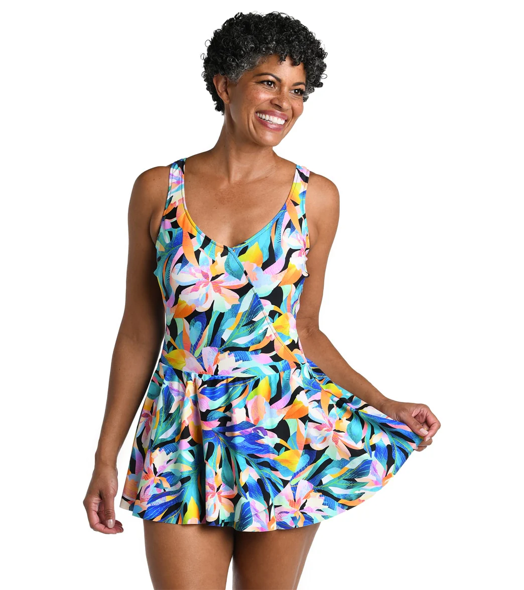 Maxine Women's Sunset Isle Surplice Swim Dress - Image 8