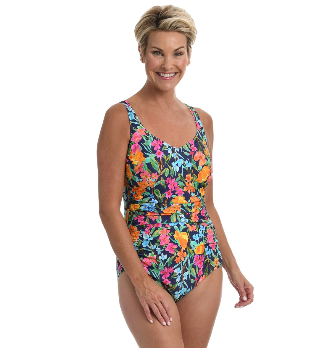 Maxine Women's Wildflower Mio Girl Leg One Piece Swimsuit - Image 5