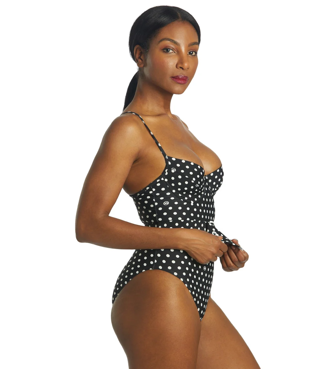 Michael Kors Women's Dot Underwire One Piece Swimsuit - Image 2