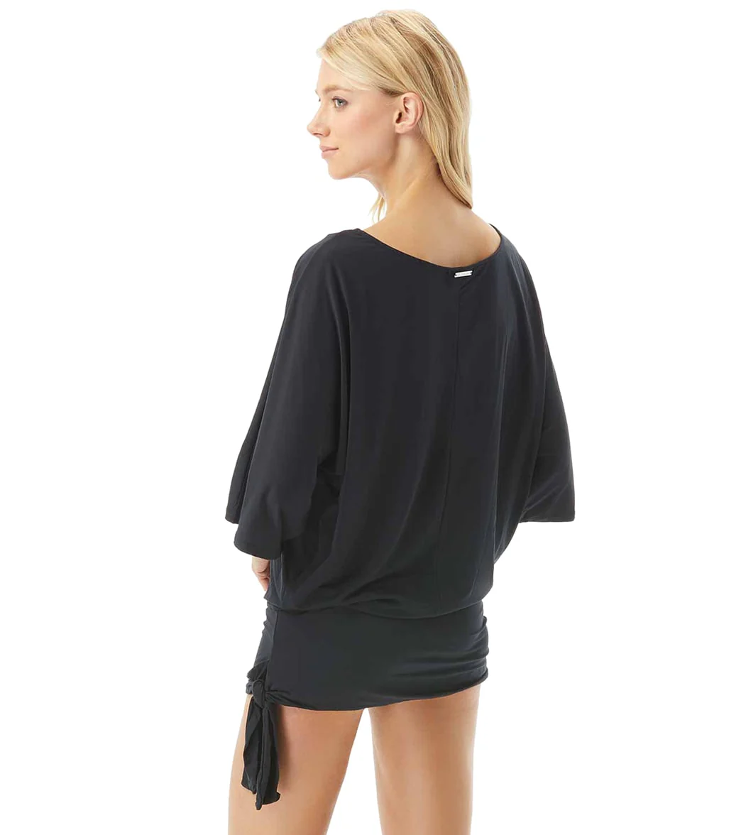 Michael Kors Women's Iconic Solid Side Tie Cover Up Dress - Image 2