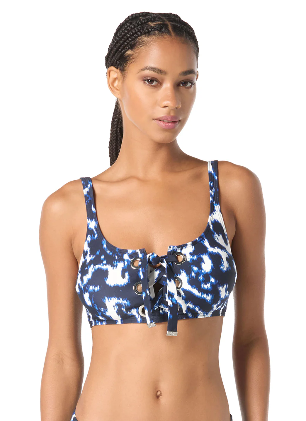 Michael Kors Women's Ikat Spot Lace Up Bralette Bikini Top - Image 2