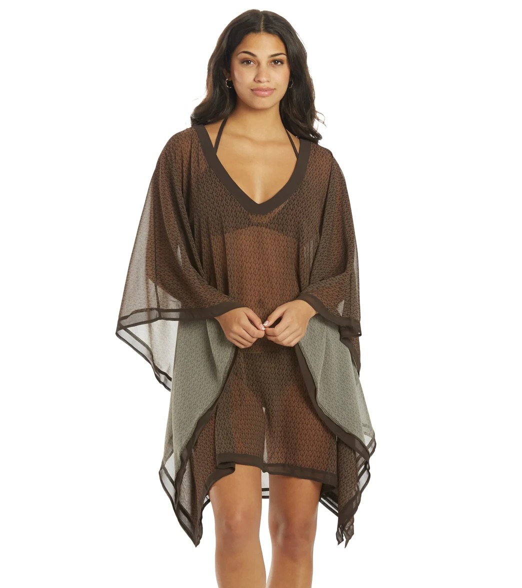 Michael Kors Women's Signature Logo Caftan Cover Up