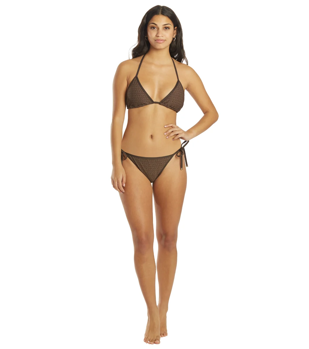Michael Kors Women's Signature Logo Triangle Bikini Top - Image 4