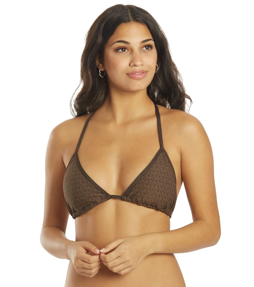 Michael Kors Women's Signature Logo Triangle Bikini Top - Image 7