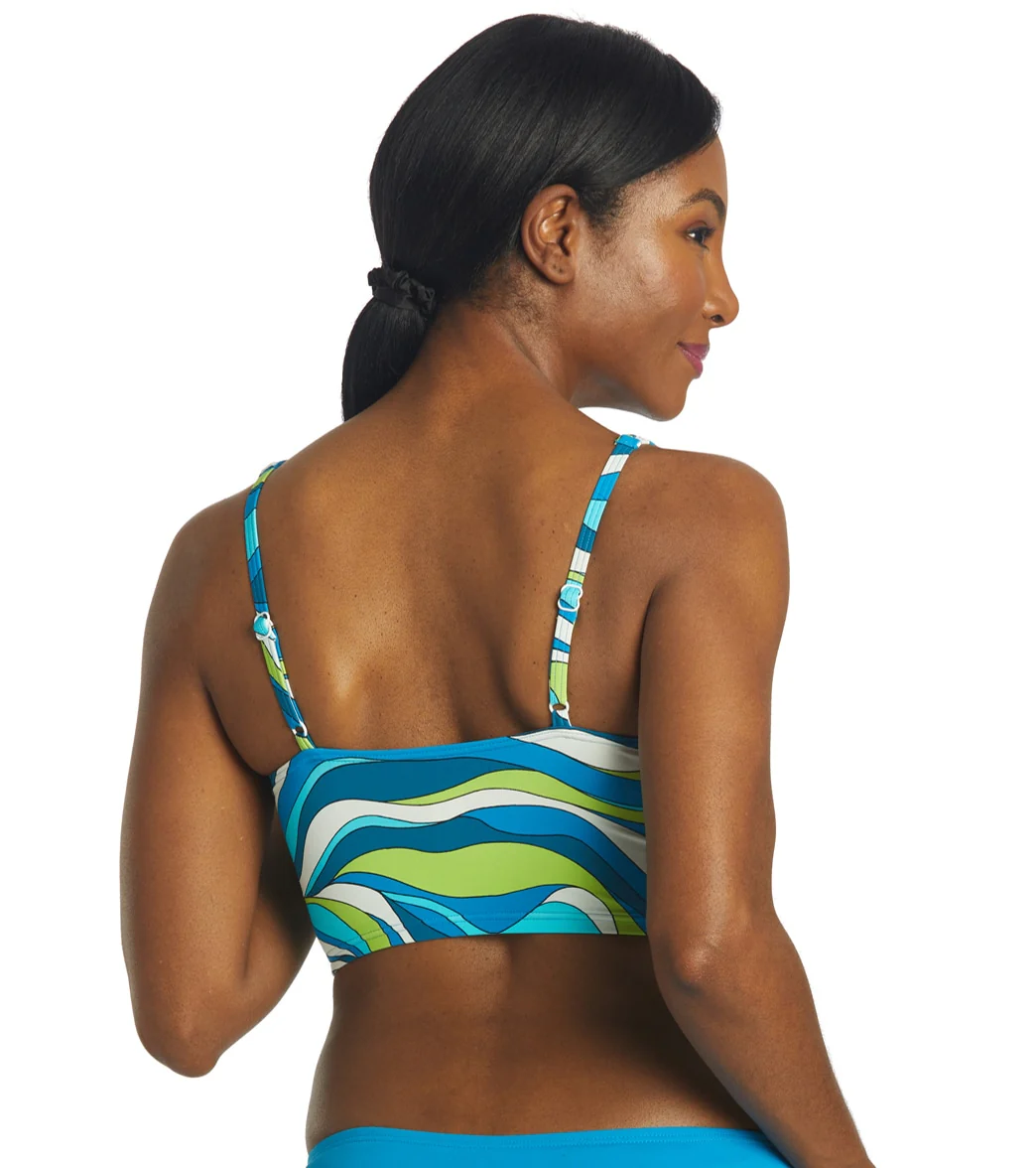 Michael Kors Women's Wave Lace Up Crop Tankini Top - Image 3