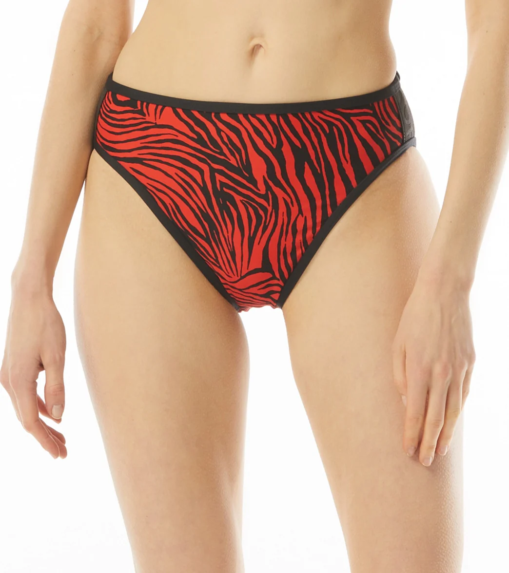 Michael Kors Women's Zebra High Leg Bikini Bottom - Image 6