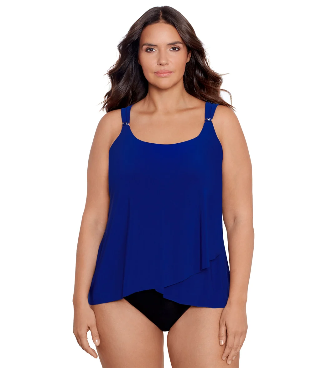 Miraclesuit Plus Size Razzle Dazzle Tankini Top - Image 22