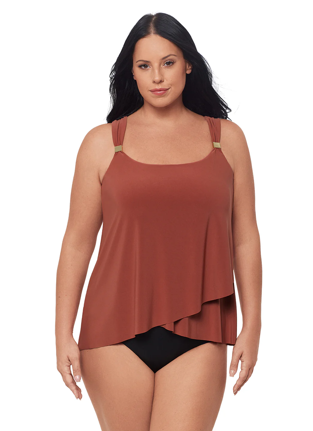 Miraclesuit Plus Size Razzle Dazzle Tankini Top - Image 3