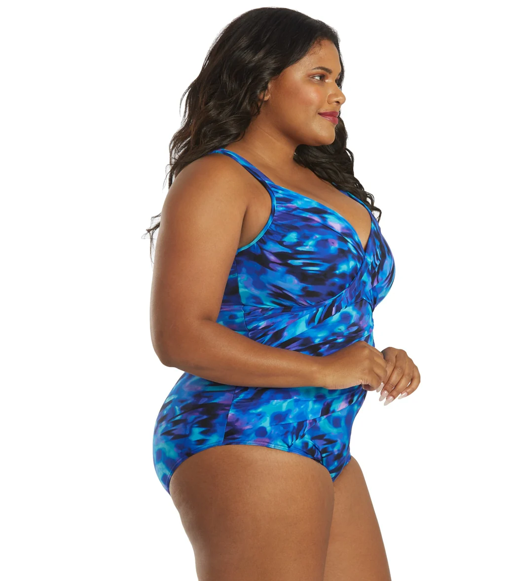 Miraclesuit Plus Women's Plus Size Cloud Leopard Revele Underwire One Piece Swimsuit - Image 2