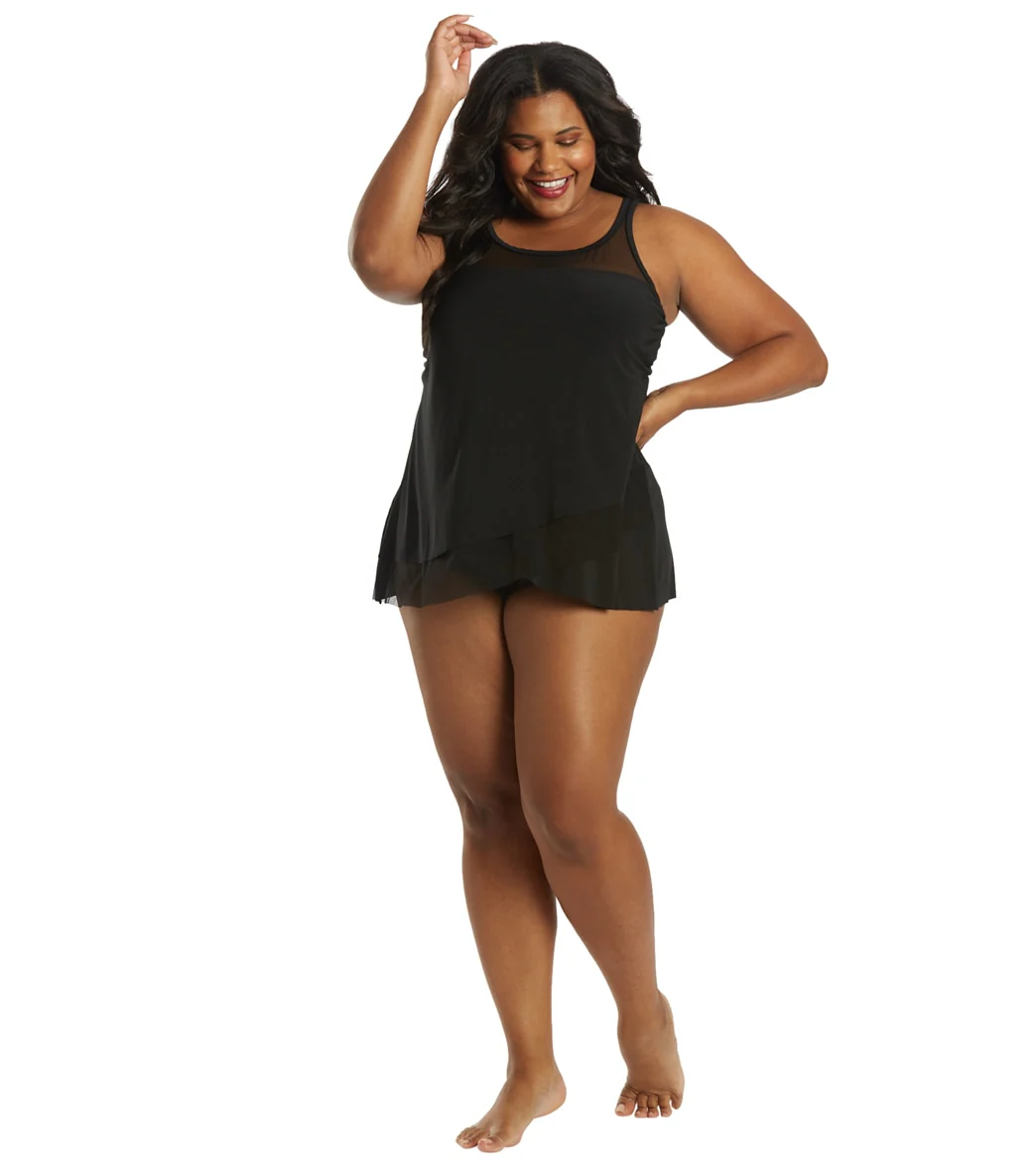 Miraclesuit Plus Women's Plus Size Illusionists Mirage Tankini Top - Image 4