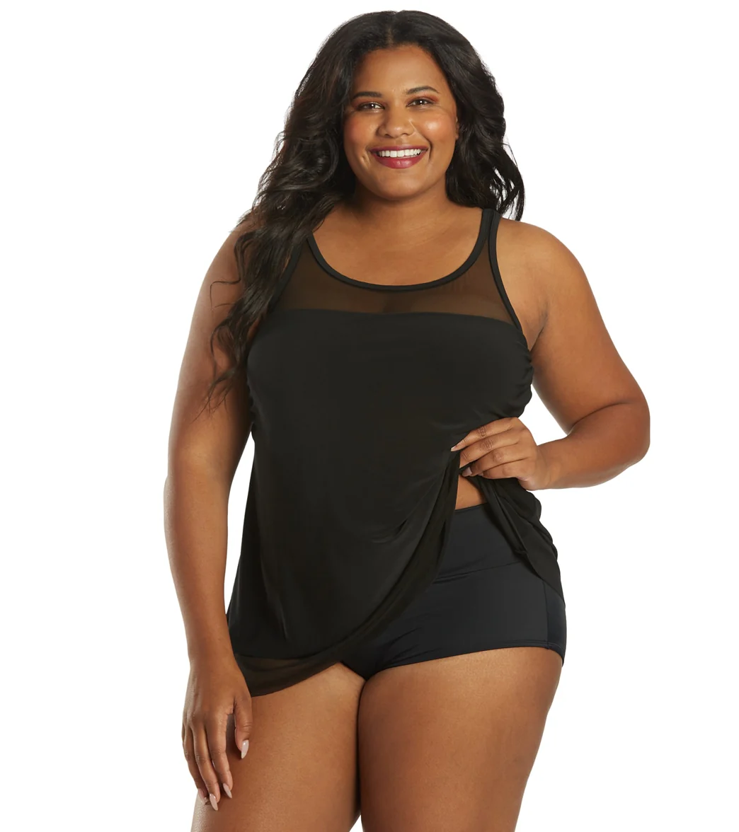 Miraclesuit Plus Women's Plus Size Illusionists Mirage Tankini Top - Image 7