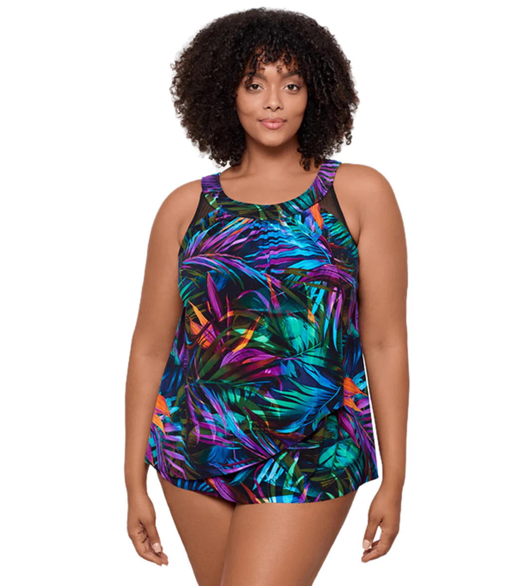 Miraclesuit Plus Women's Plus Size Palma Paradiso Ursula Tankini Top - Image 7