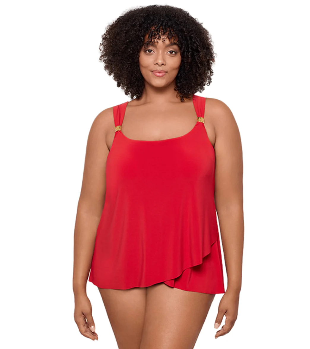 Miraclesuit Plus Women's Plus Size Razzle Dazzle Dazzle Tankini Top - Image 6